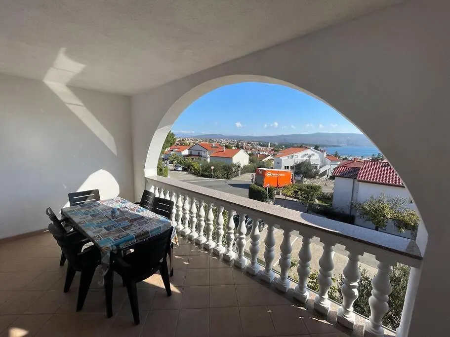 Wohnung Mit Blick Auf Das Meer Und Grossem Balkon Krk Town Croatia